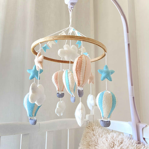 Hot Air Balloon -Into The Skies Cot Mobile